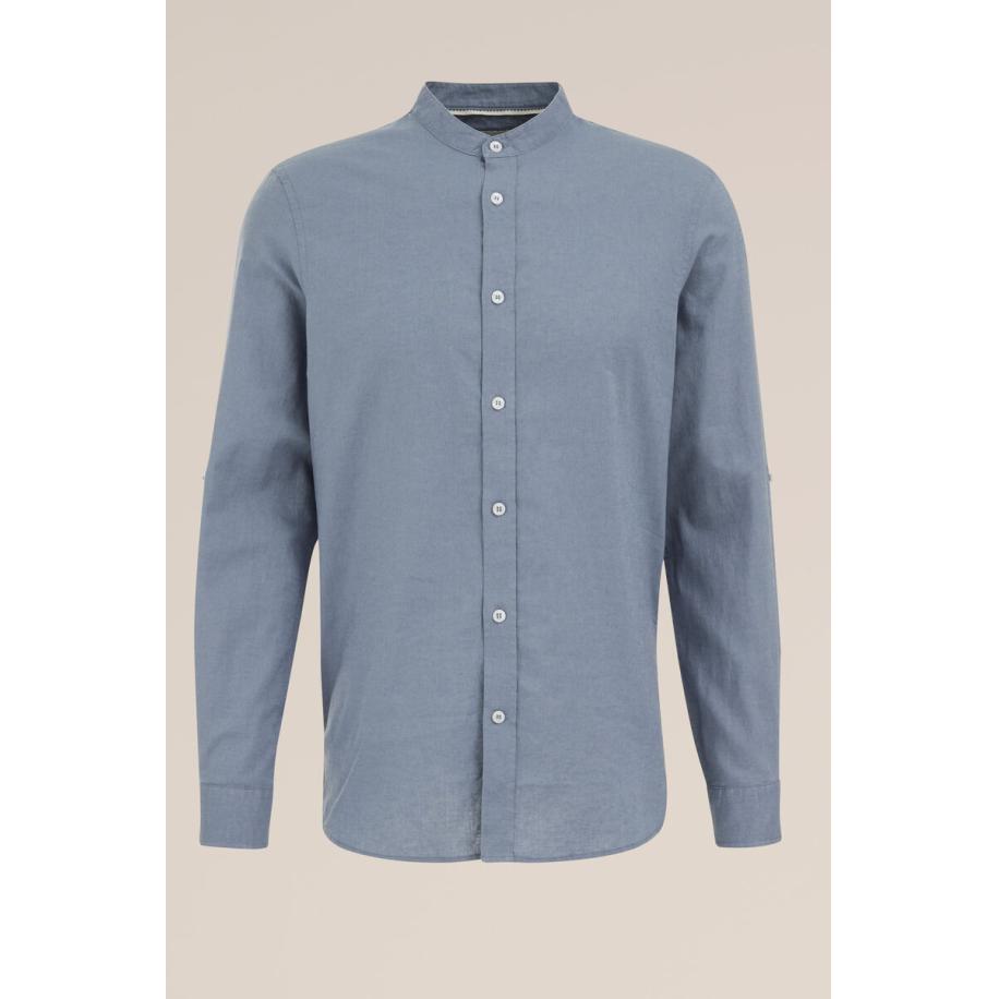 WE Fashion Overhemd grijs / grey denim Blauw