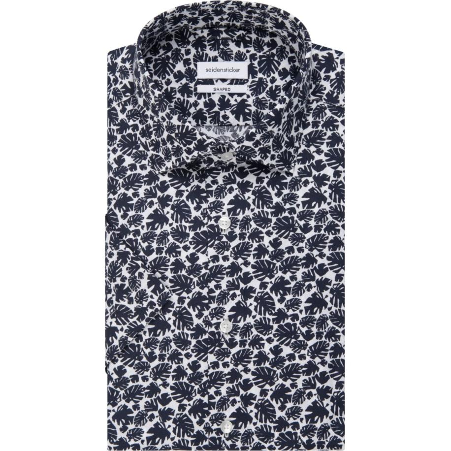 Seidensticker Overhemd Korte mouw blauw Blauw