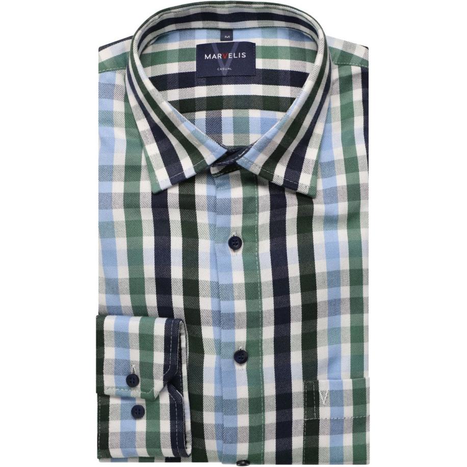 Marvelis Casual Overhemd groen, Ruit Groen