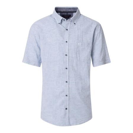 Casa Moda Linnen Overhemd blauw, Gestreept