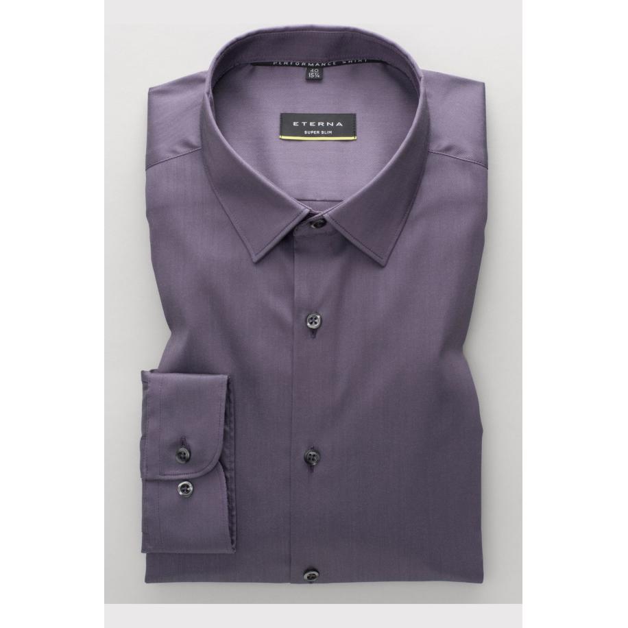 ETERNA Performance Overhemd paars, Effen Paars