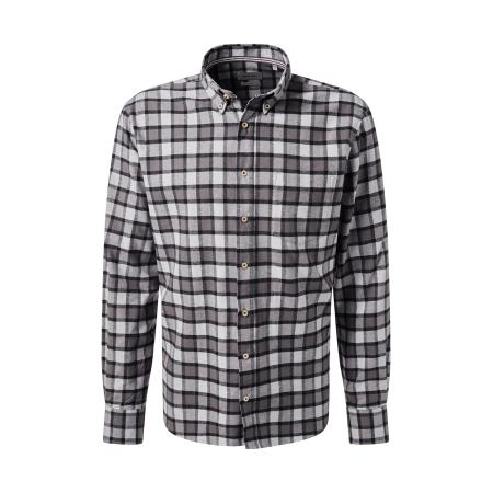 Pierre Cardin PIERRE CARDIN Overhemd grijs gemêleerd / zwart / wit