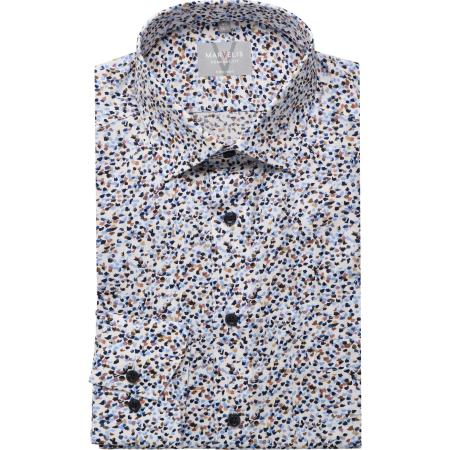 Marvelis Overhemd blauw, Bedrukt