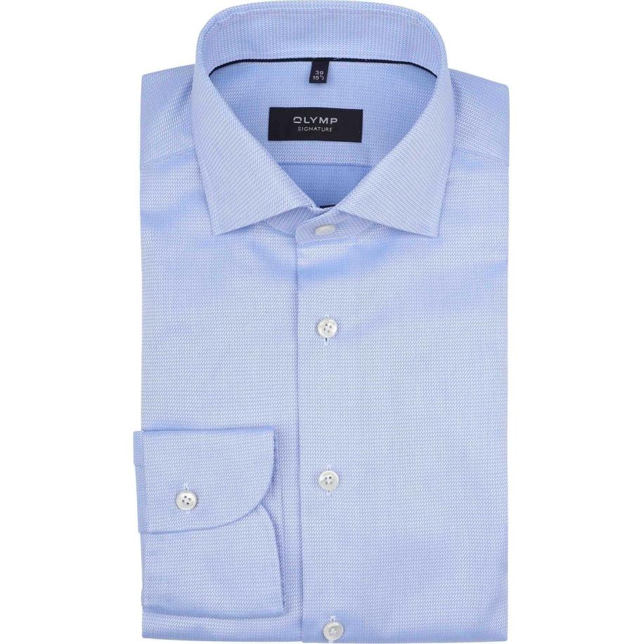 Olymp Signature Overhemd Savio Lichtblauw Blauw