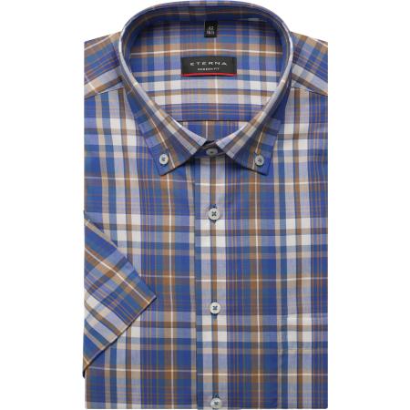 ETERNA Overhemd Korte mouw blauw