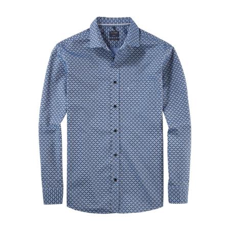 OLYMP Casual Overhemd blauw, Bedrukt