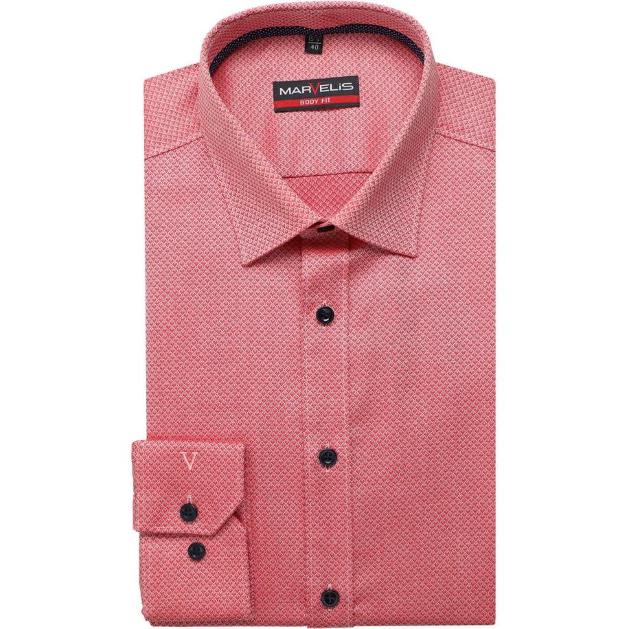 Marvelis Overhemd rood, Faux-uni Rood