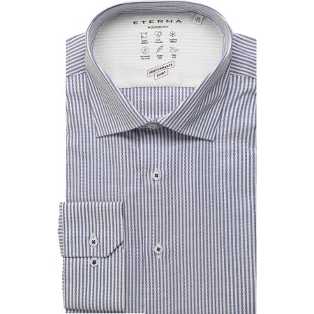 ETERNA Overhemd blauw, Gestreept