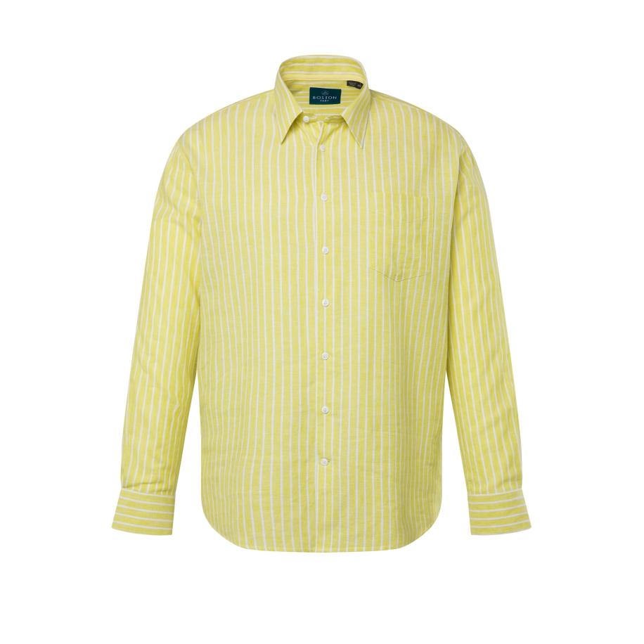Boston Park Boston Park Overhemd geel / wit -