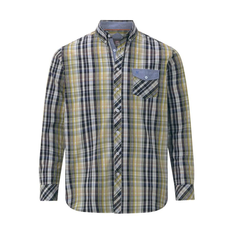 Jan Vanderstorm Overhemd geel, Ruit Geel