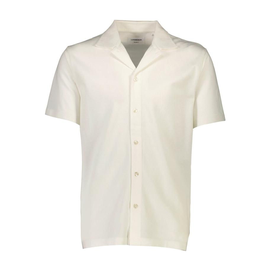 Lindbergh Overhemd Korte mouw ecru Wit