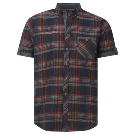 jan vanderstorm Jan Vanderstorm Overhemd Snalle marine / smaragd / oranje