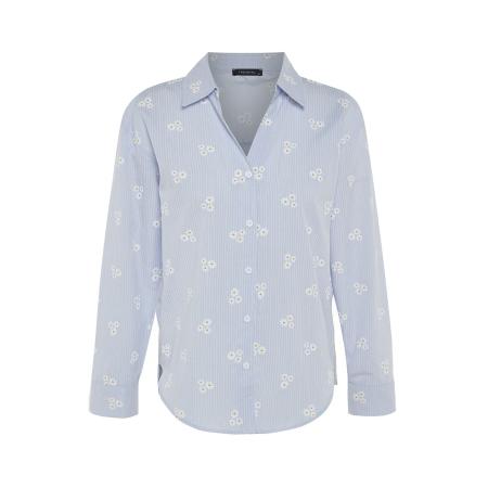 Trendyol Trendyol Blouse lichtblauw / geel / wit