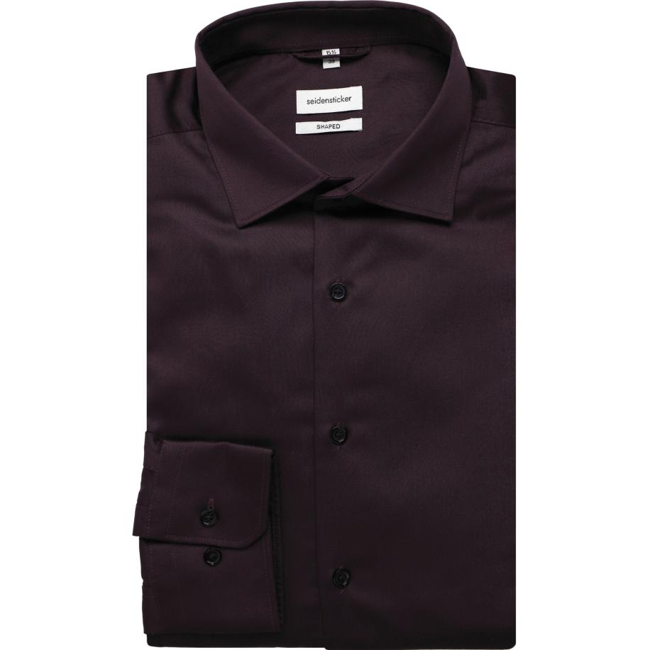 Seidensticker Overhemd paars, Effen Paars
