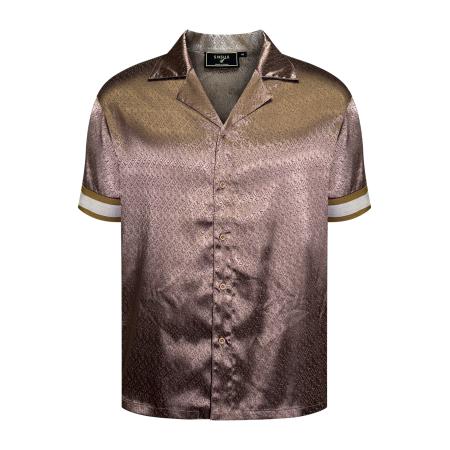 SikSilk Overhemd bruin / wit