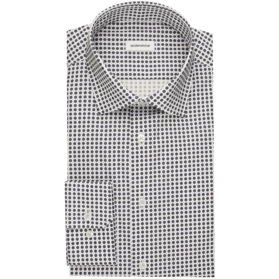 Seidensticker Overhemd lichtblauw, Bedrukt Blauw