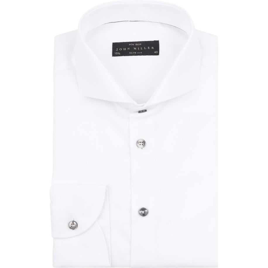 John Miller Overhemd Non Iron Wit Wit