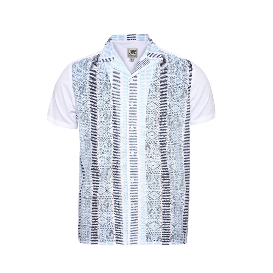 Campus Sutra Campus Sutra Overhemd Sydnie lichtblauw / zwart / wit -