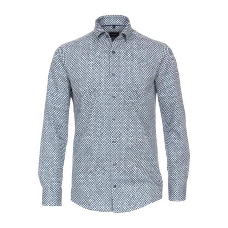 Venti Overhemd blauw, Bedrukt