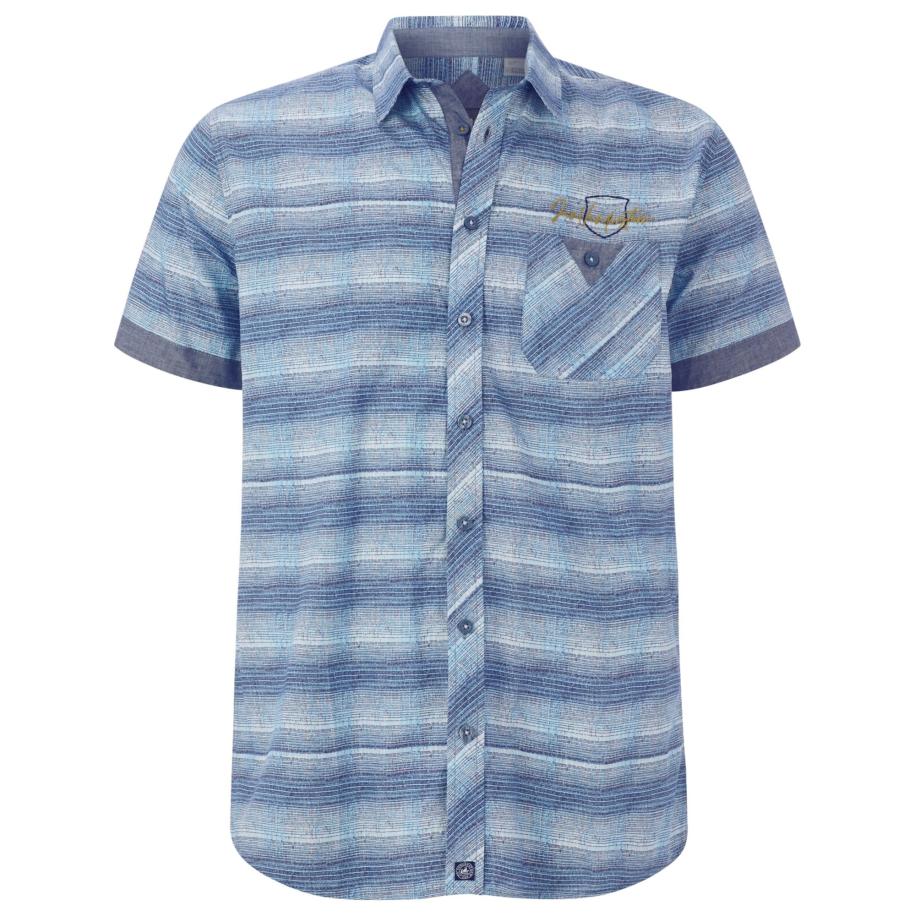 jan vanderstorm Jan Vanderstorm Overhemd Mertrich navy / hemelsblauw -