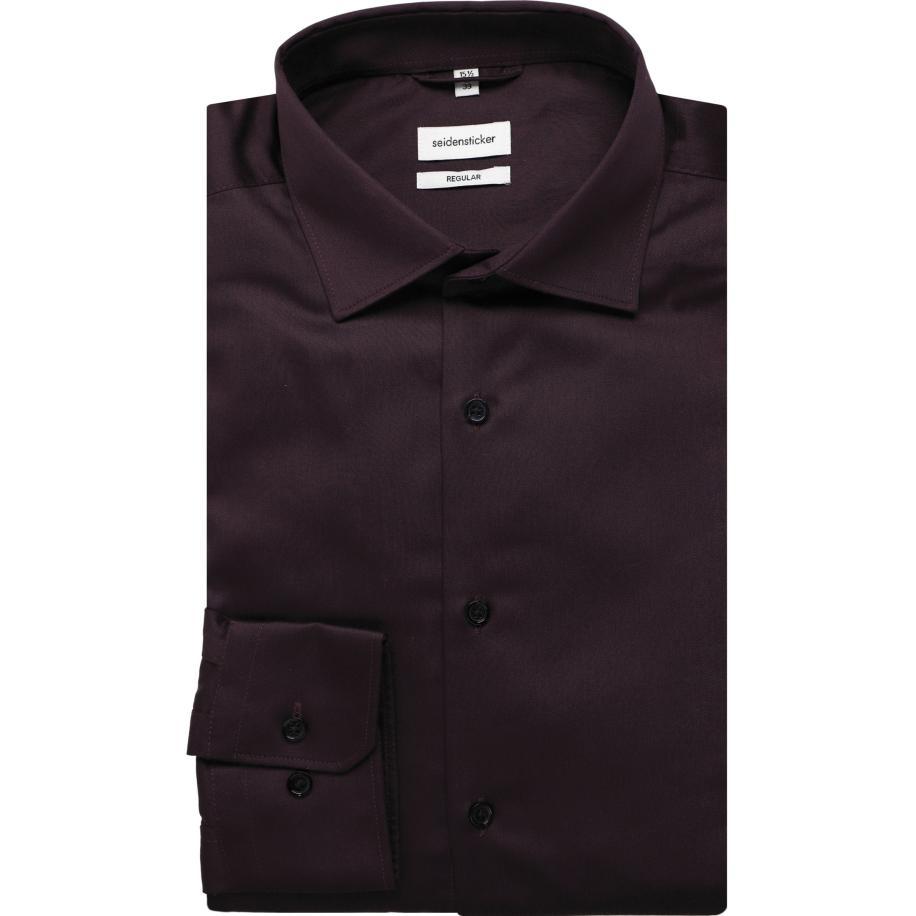 Seidensticker Overhemd pruim, Effen Paars