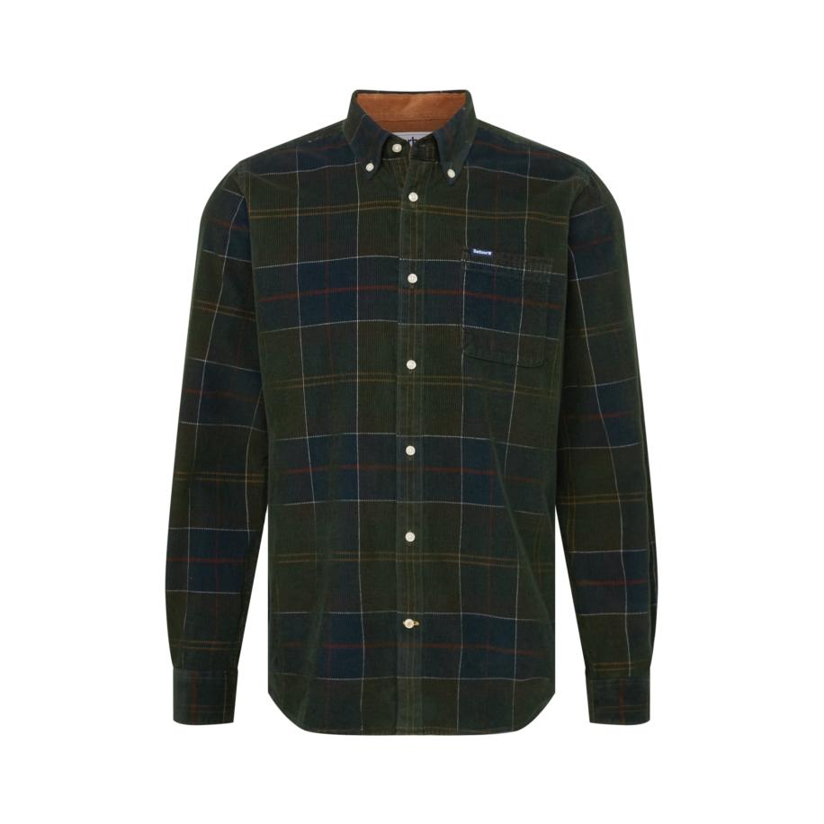 Barbour Overhemd Blair marine / donkergroen / roestrood / wit Groen