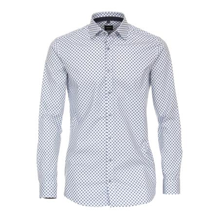 Venti Overhemd blauw, Bedrukt