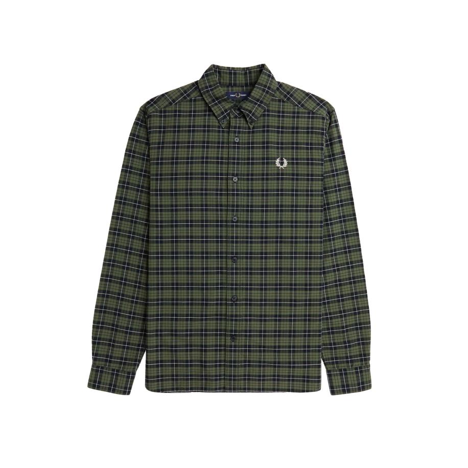 Fred Perry Fred Perry Overhemd grijs / groen / zwart -