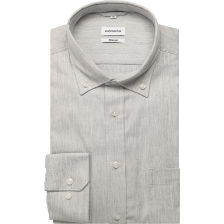Seidensticker Overhemd lichtgrijs, Effen