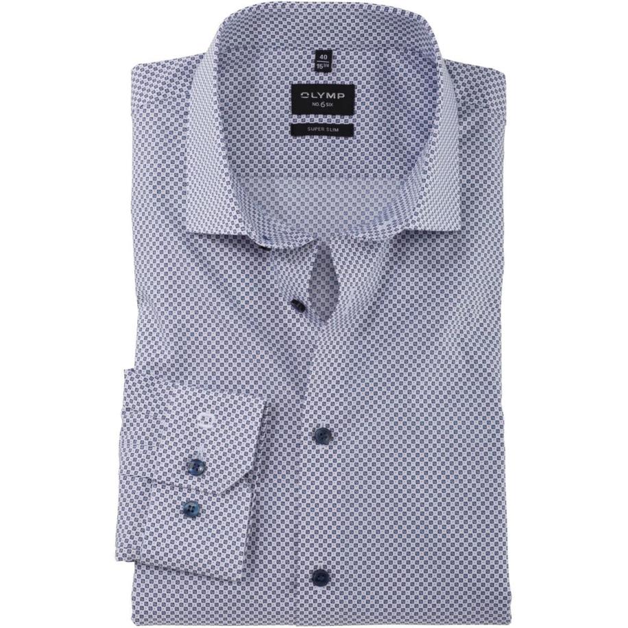 OLYMP No. Six Overhemd rozenhout, Bedrukt Roze