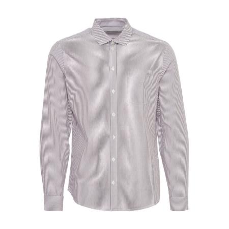 Casual Friday Casual Friday Overhemd Anton donkerbruin / wit