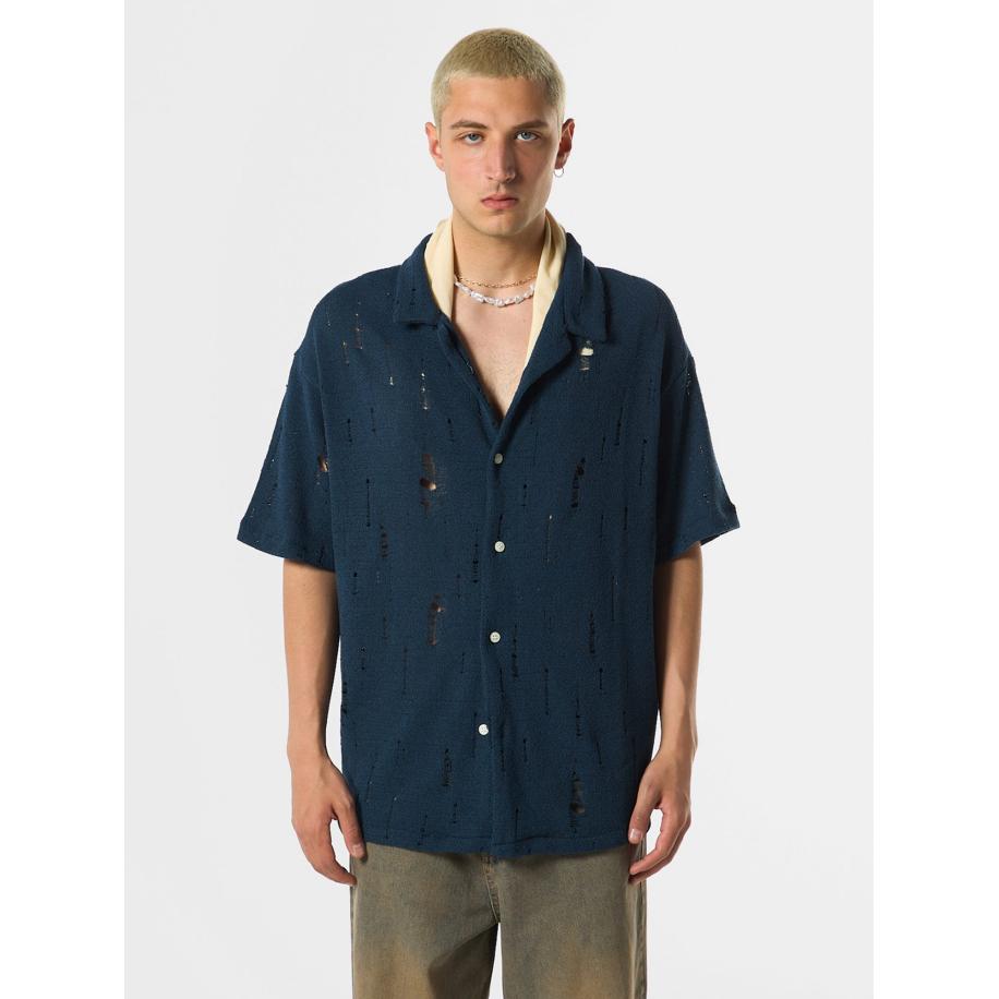 VAMOS CLO Overhemd navy Blauw