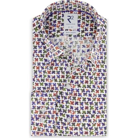 R2 Amsterdam Overhemd veelkleurig, Bedrukt
