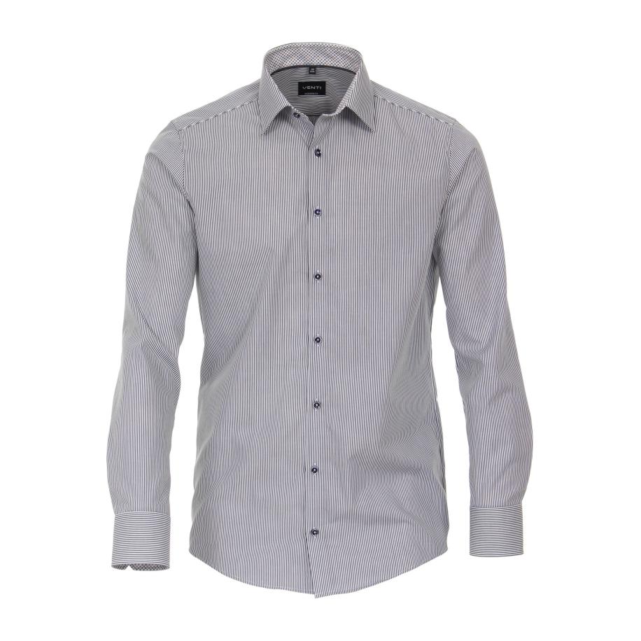 Venti Overhemd blauw, Gestreept Blauw