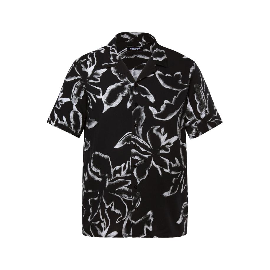 men plus Men Plus Overhemd zwart / wit -