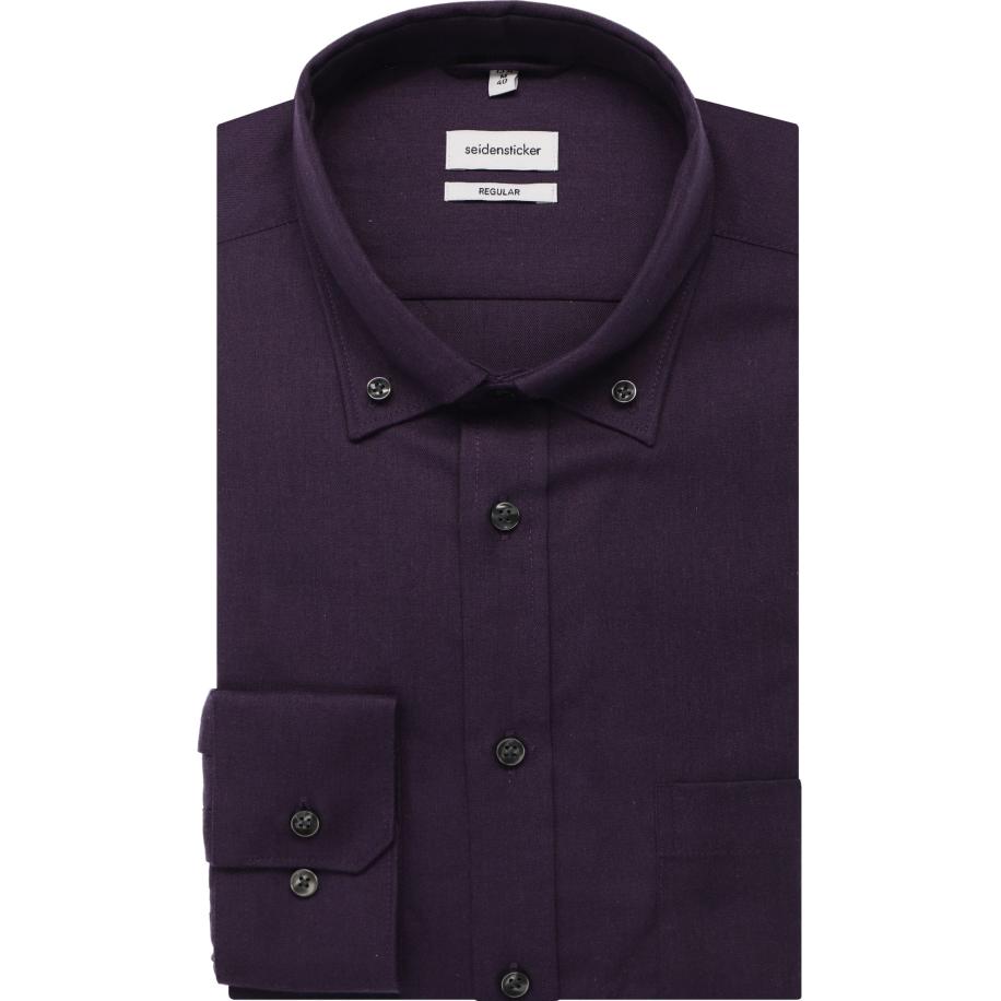 Seidensticker Overhemd paars, Effen Paars