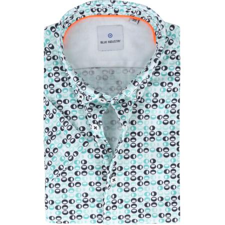 Blue Industry Overhemd Korte Mouwen Mint