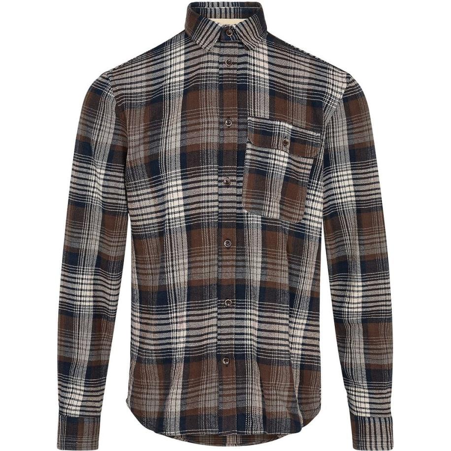 Anerkjendt Overhemd Leif Ruiten Bruin Navy Multicolor