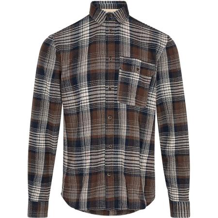 Anerkjendt Overhemd Leif Ruiten Bruin Navy