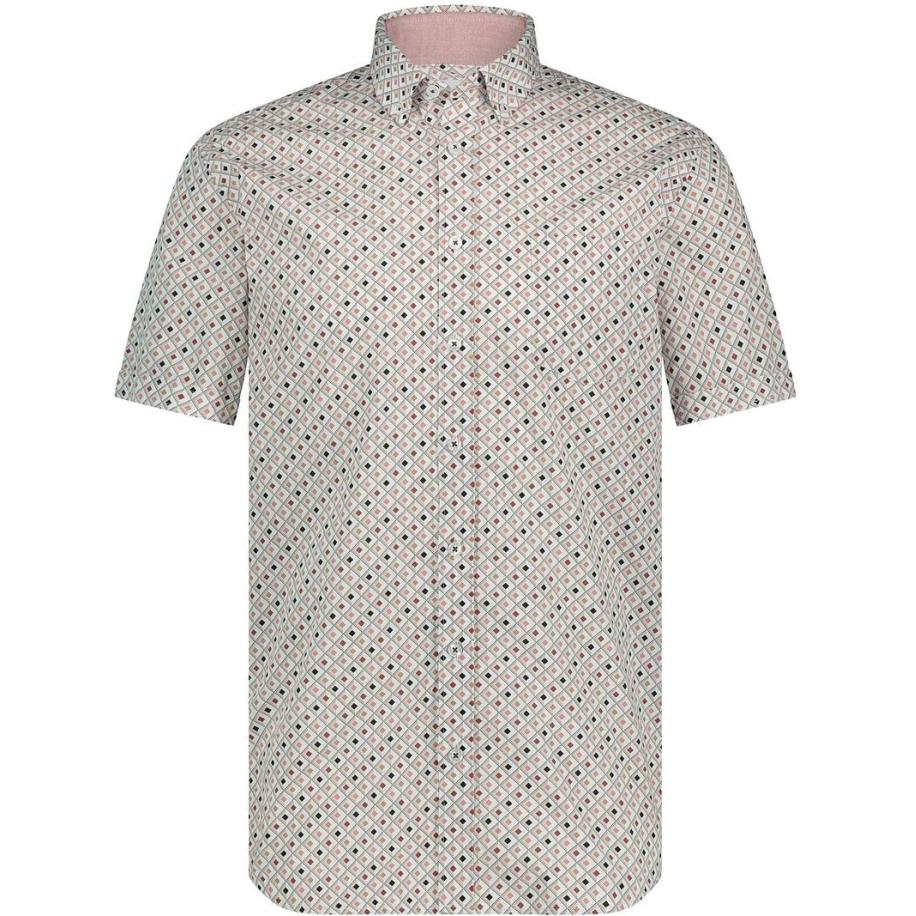 State Of Art Short Sleeve Overhemd Print Roze Roze
