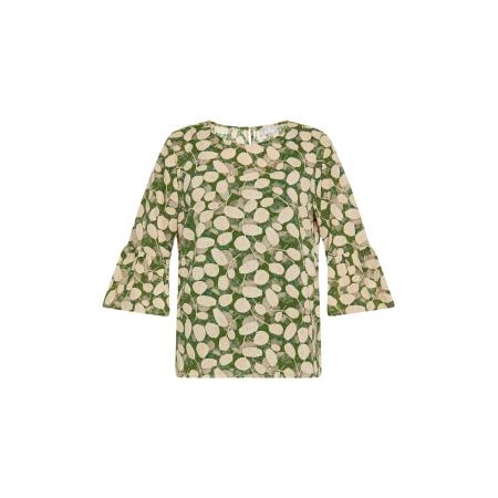 Usha Usha Blouse lichtgeel / olijfgroen / grasgroen