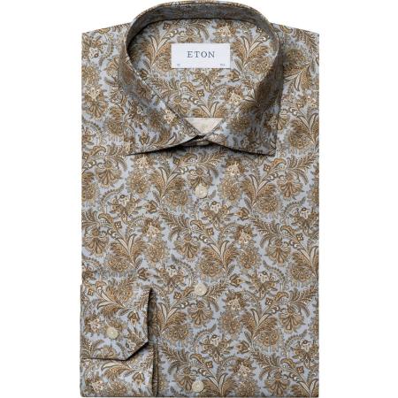 ETON Overhemd bruin, Paisley