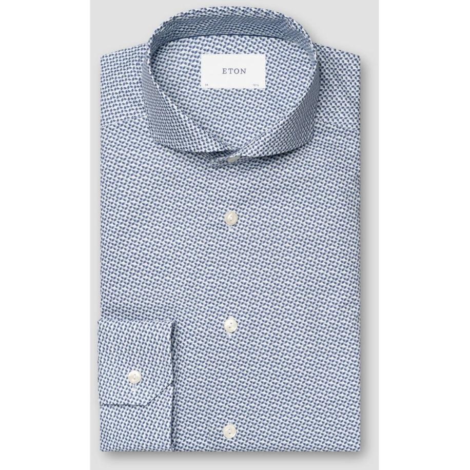 ETON Overhemd blauw, Motief Blauw