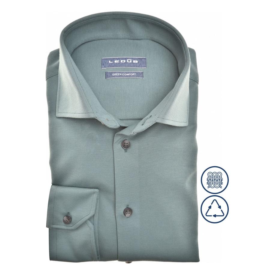 Ledȗb Jersey shirt groen, Effen Groen