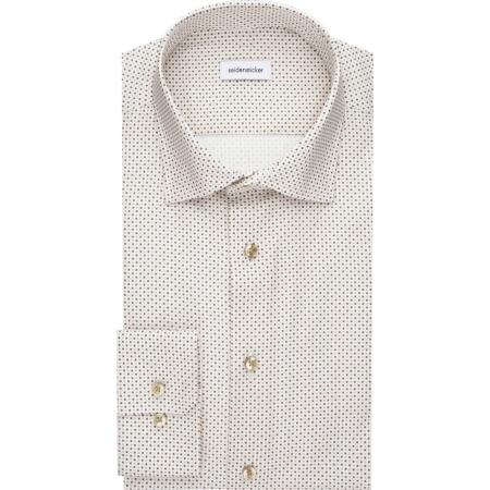 Seidensticker Overhemd grijs, Bedrukt