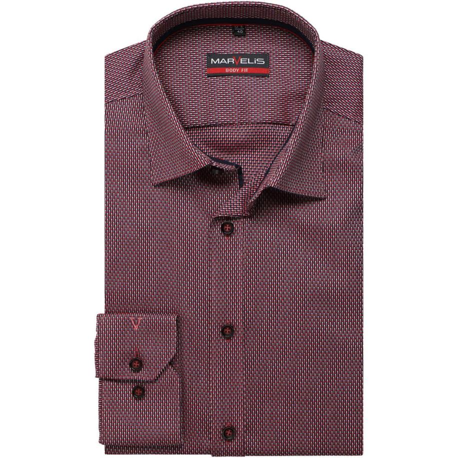 Marvelis Overhemd rood, Faux-uni Multicolor
