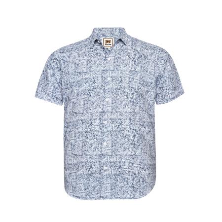 Campus Sutra Campus Sutra Overhemd Zoie indigo / wit