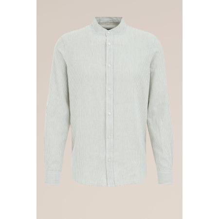 Fundamentals heren overhemd van linnenmix - Regular fit - Groen - Linnen - Maat: XL