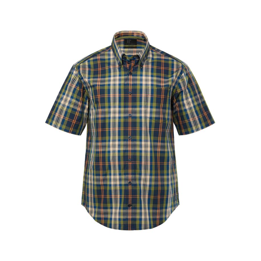 JP1880 JP1880 Overhemd beige / marine / grasgroen / oranje -