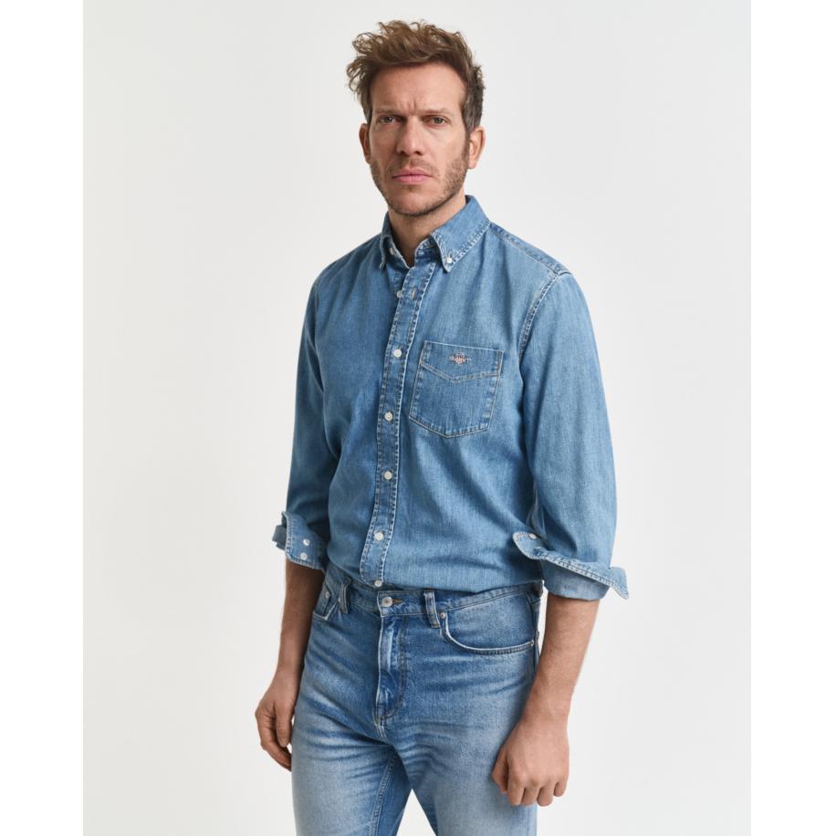 Gant GANT Overhemd blauw denim -
